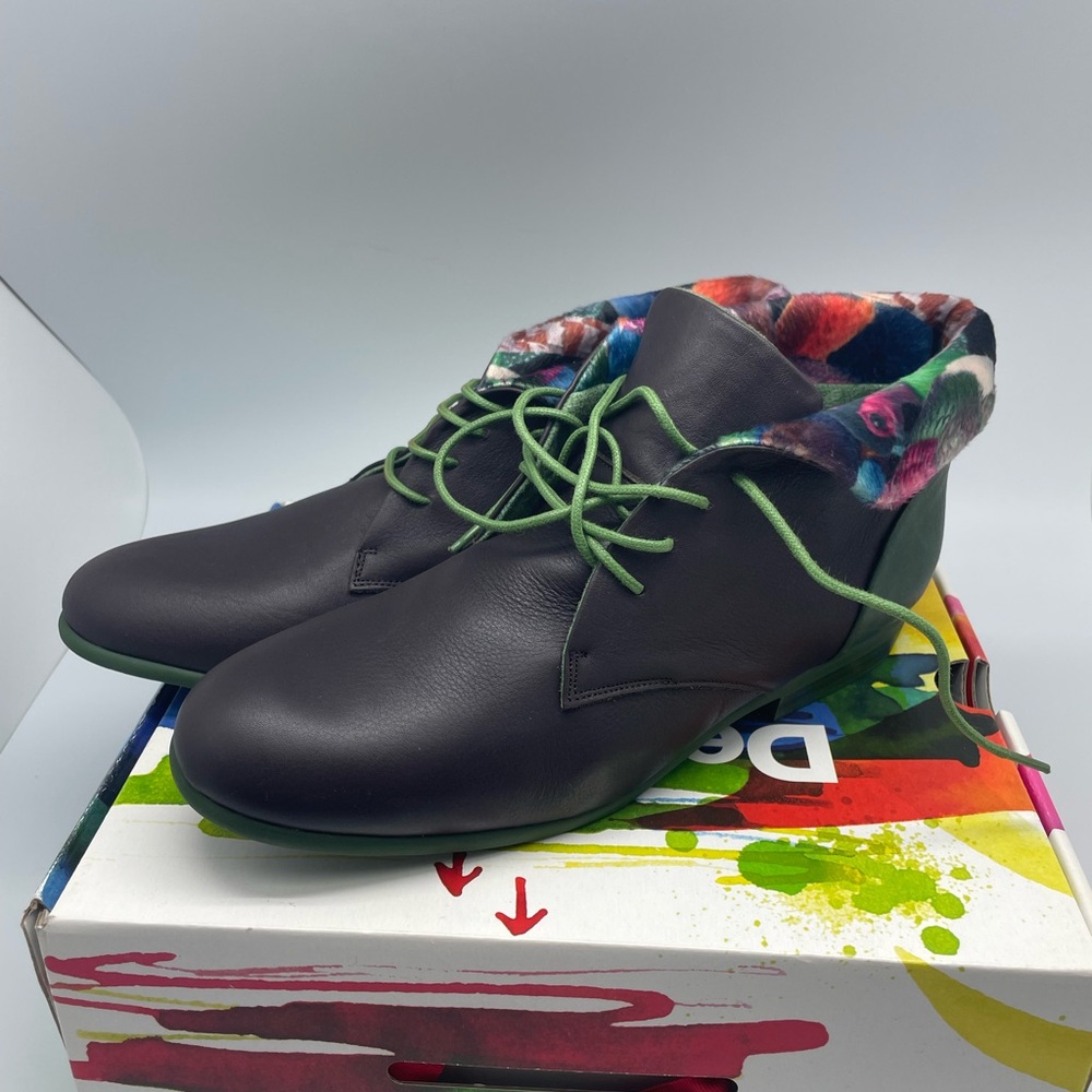 Desigual Ankle Women Shoes Boots Sandia US 9 EUR 40 Brown Green